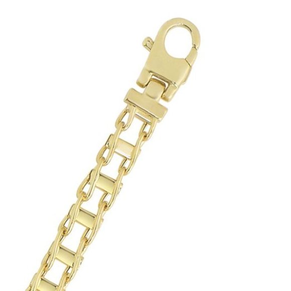 8.5" 14K Yellow Gold Railroad Link Chain